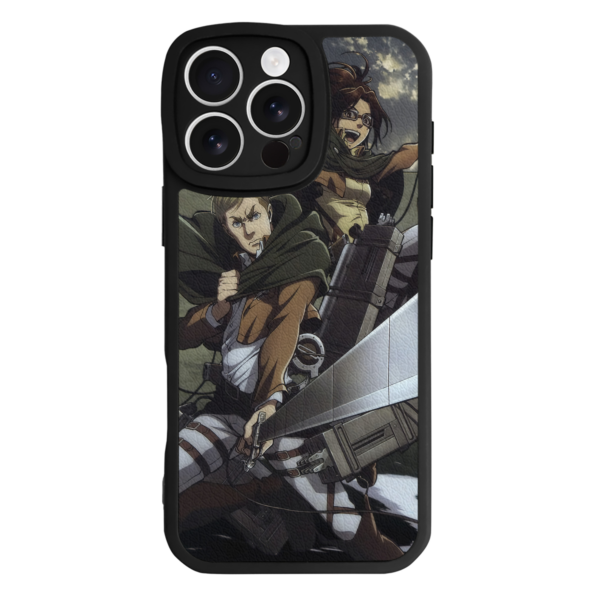 （画像用） 進撃の巨人 Attack on Titan 【iPhone 16シリーズ対応】シリコンスマホケース（レザー調） 材質：シリコン